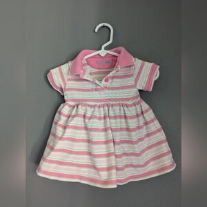 The Children's Place 100% Cotton Pink Dress With Button Snap 0-3 Months.